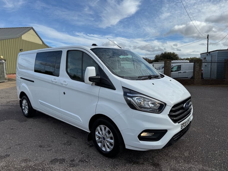 2022 Ford Transit Custom 2.0 EcoBlue 130ps Low Roof D/Cab Limited Van LWB CREW VAN GOOD SPEC A1 C...