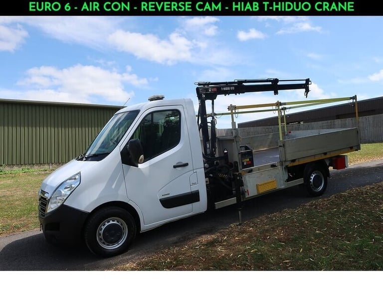 image for 2018 Vauxhall Movano 2.3 CDTi 3500 BiTurbo L3 Dropside With Crane RWD Euro 6 (130 ps) Dropside Di...