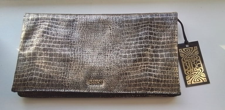 image for Brand new: Genuine Designer Biba ladies gold iridescent handbag. 