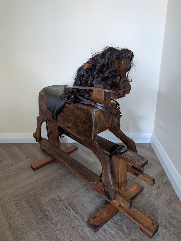 Wooden rocking horse
