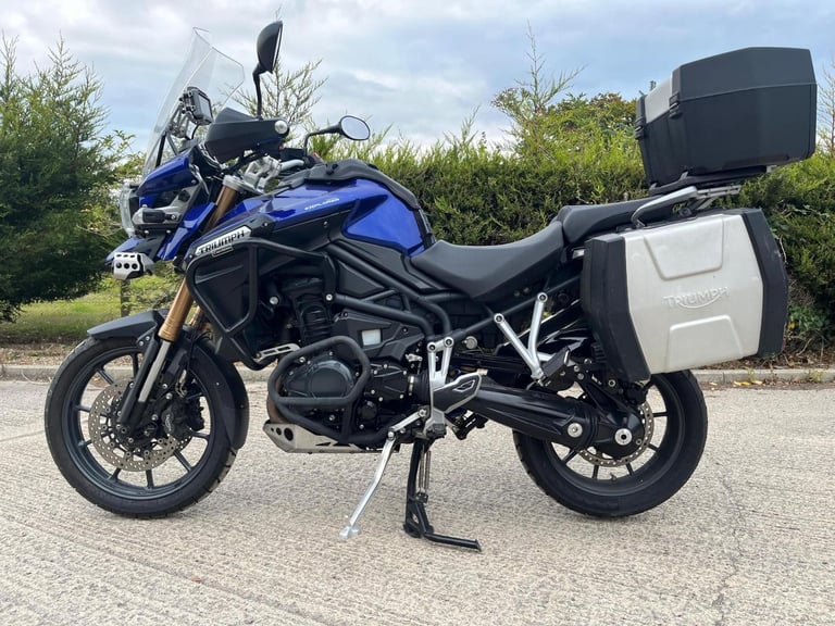 2012 12 TRIUMPH EXPLORER 1215 BLUE TIGER 1200 ADVENTURE TOURER FULL LUGGAGE