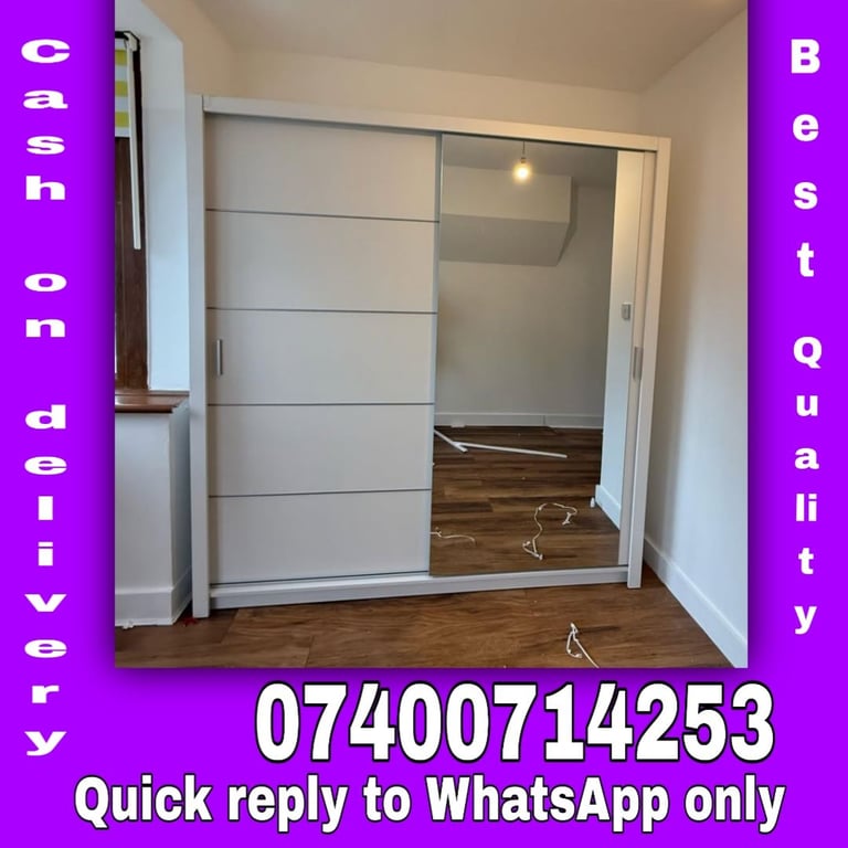 image for W 100CM: Sliding door Wardrobe For Sale cash on delivery
