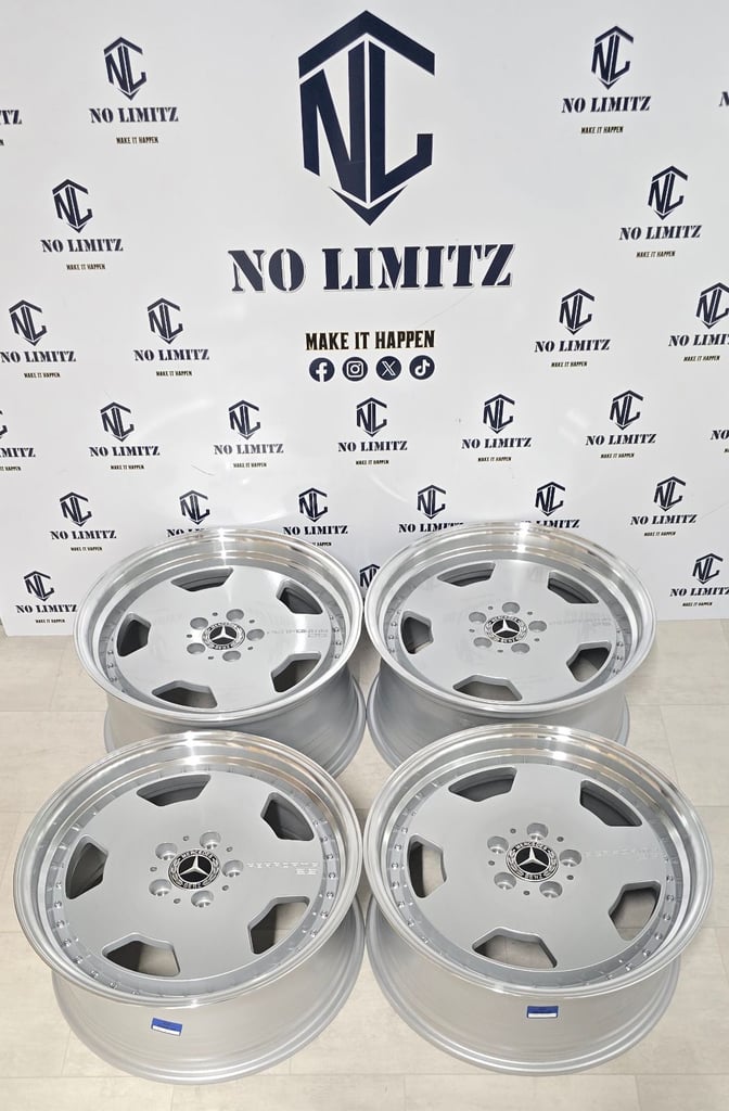 PREMIUM DIVISON BRAND NEW MERCEDES 18" MONOBLOCK AREO STYLE ALLOY WHEELS 5x112 SILVER