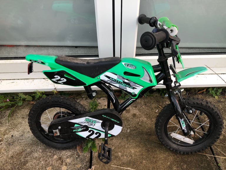 Motorbike Green Kids Bike