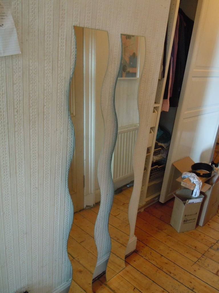 image for 2X Ikea Wavy Krabb full length mirrors