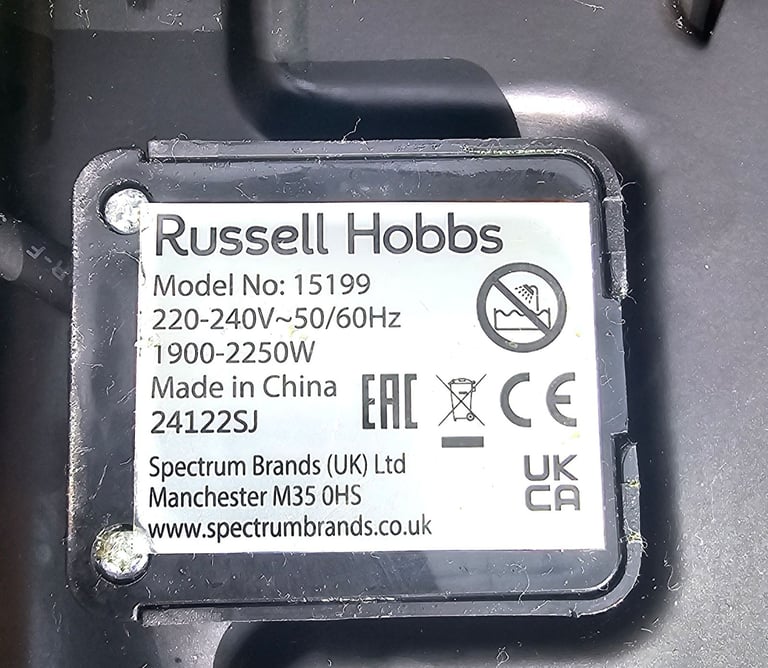 Russell Hobbs 15199 Two Plate 1500W Electric Mini Hob Silver - Used 