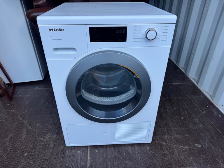 Miele TCF640WP 8kg T1 Heat-Pump Tumble Dryer with EcoSpeed – White
