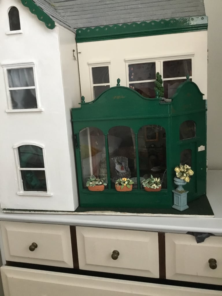Large hand made Dolls House with furniture cntents