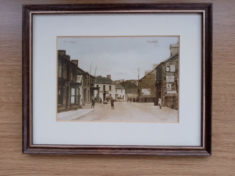 Framed Old Photo "The Square" Clydach, Swansea Valley.