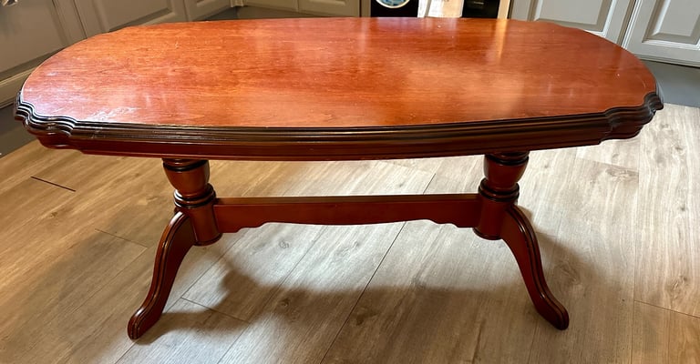 Dark wooden coffee table