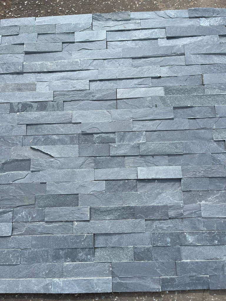 Black / Charcoal Split Face cladding tiles