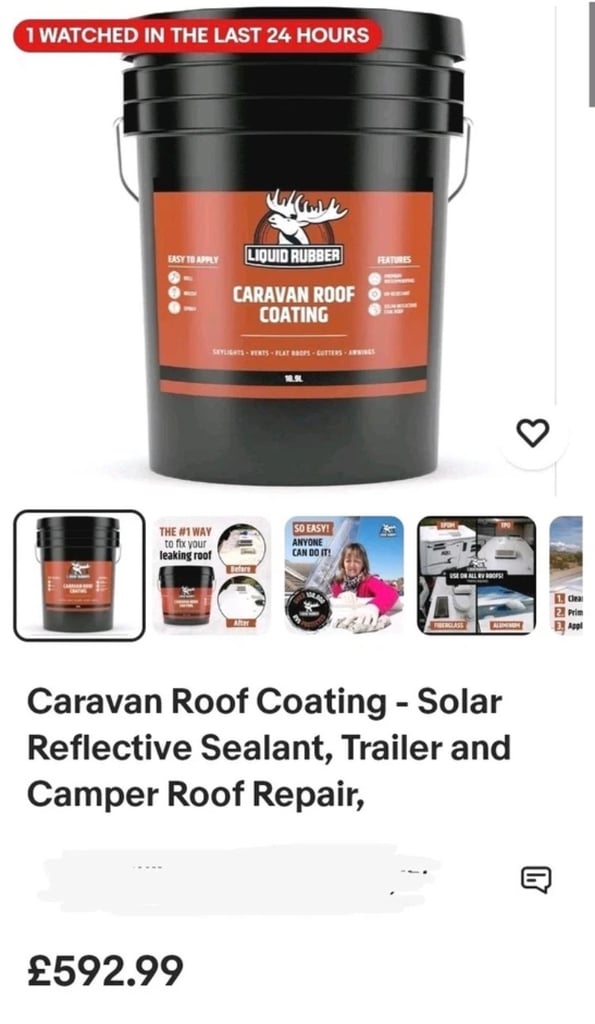 image for Liquid Rubber Caravan Roof Coating - SOLAR REFLECTIVE, 18.9 L WHITE RRP £590+