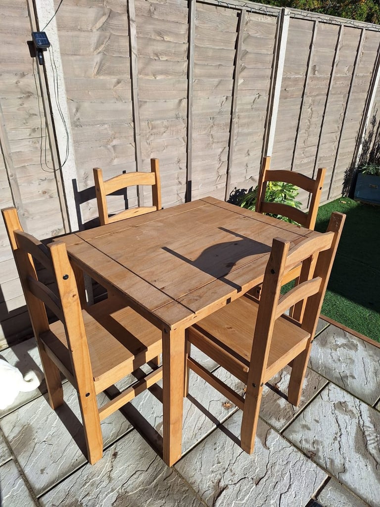 image for Wooden dining table and chairs 