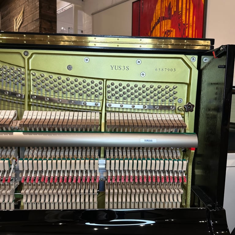 Yamaha YUS3 Upright Piano (2024) Black Polyester | Delivery, Tuning, Stool, Warranty