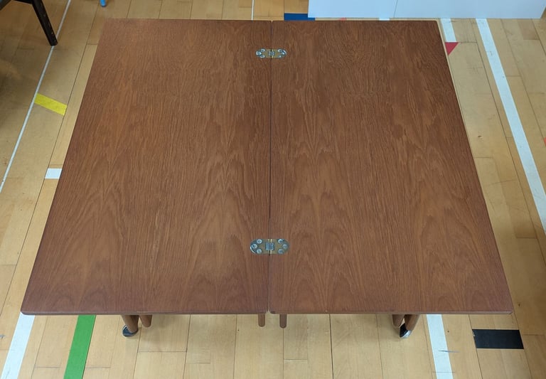 Mid-Century McIntosh Triform Teak Metamorphic Nest of Tables. 