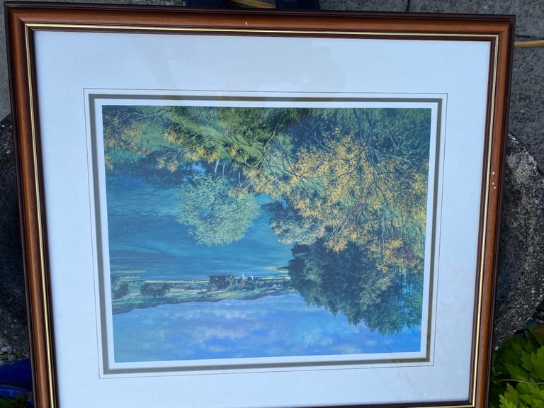 image for Stunning Large James Macintosh Patrick River Tay Scene Print 