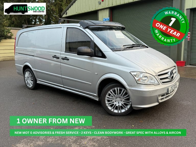 image for 2013 MERCEDES VITO 2.1 CDI SILVER LONG WHEEL BASE VAN - 49K - AIRCON - NEW MOT