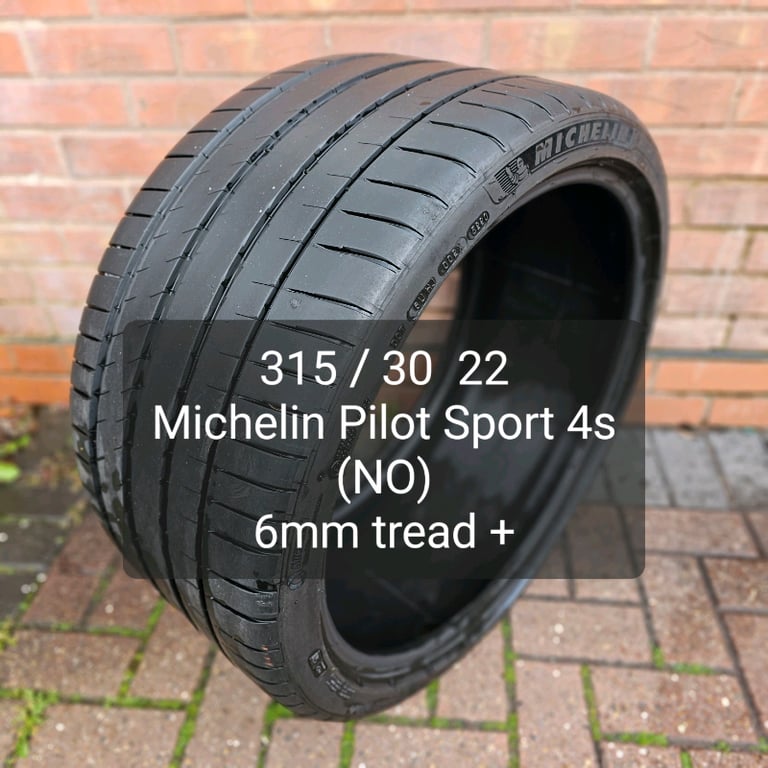 Michelin Pilot Sport 4s NO - 315 30 22 - Premium Preformance Tyre - 6m