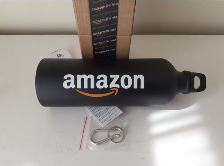 image for ALUMINUM WATER BOTTLE WITH KEY RING, BRAND NEW