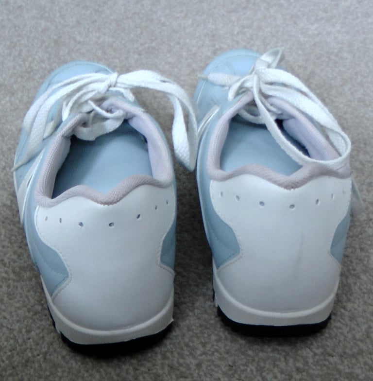Women's Strut Footwear Light Blue Leather Trainers  UK 6 Euro 39