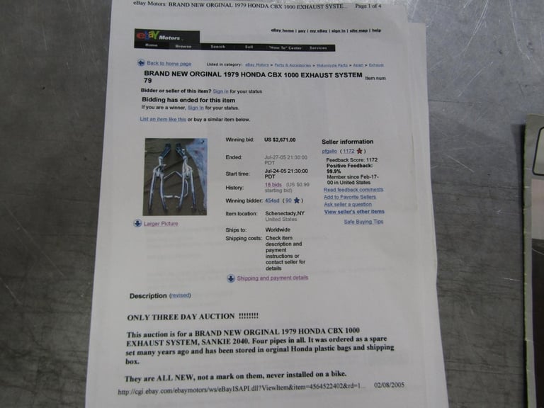 HONDA CBX1000 PRO LINK ,*ORIGINAL WITH SIDE BOX'S UK BIKE *LOW MILES 24683