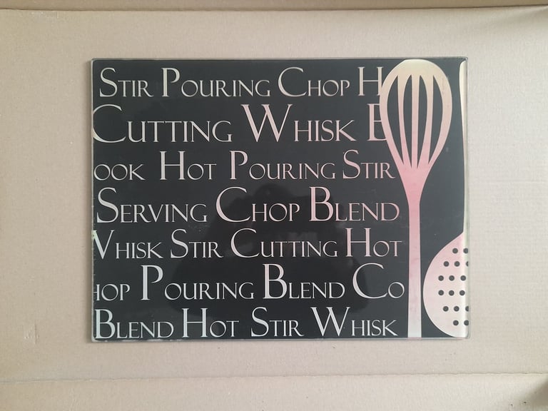 Two Large Glass Kitchen Surface Worktops 