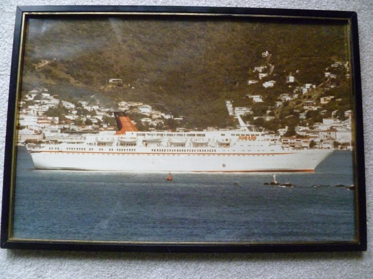 Cunard Line Framed Photographs of RMS Carinthia and Cunard Countess.