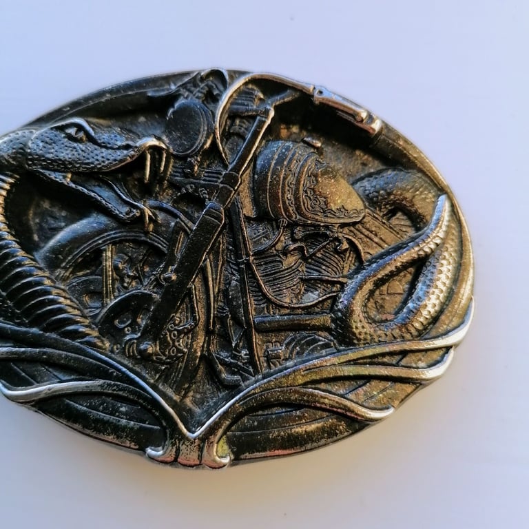Vintage Biker Belt Buckle 