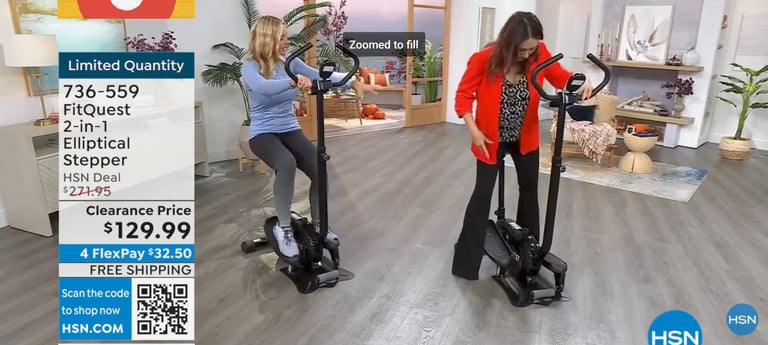 image for Super stylish Fitquest elliptical stepper exercise bike 2 in 1 brand new in box  