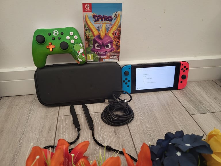 Nintendo switch with yoshi controller 