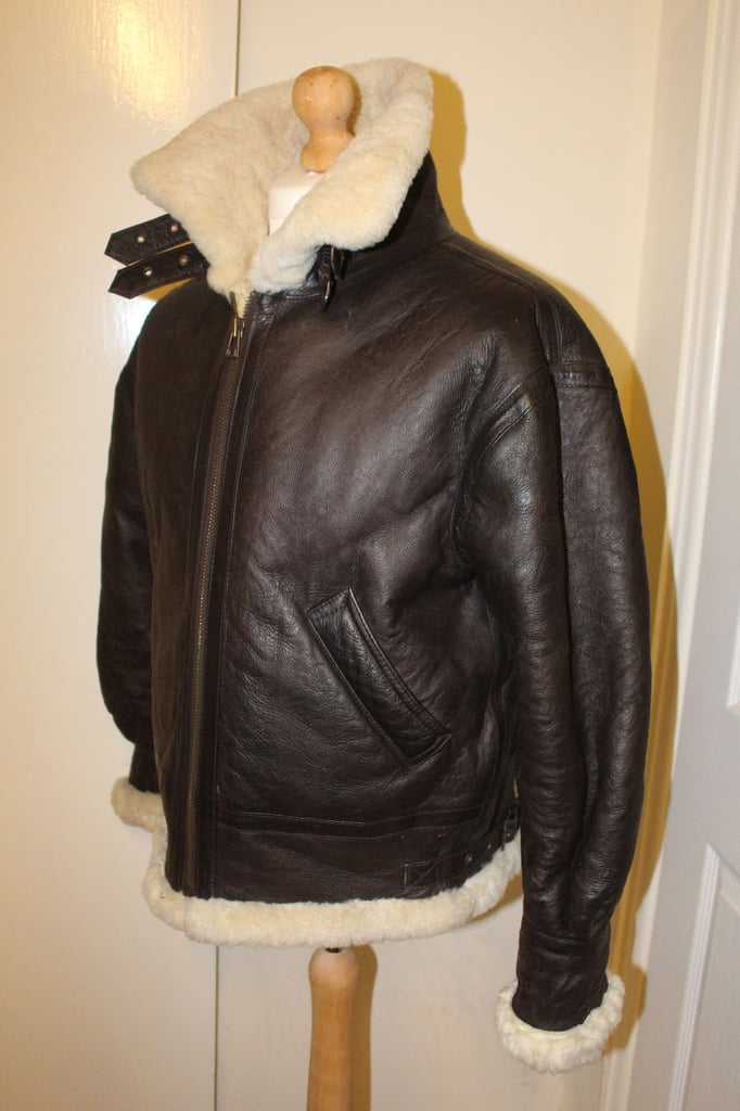 image for Real Leather B-3 type flying bomber jacket L/XL