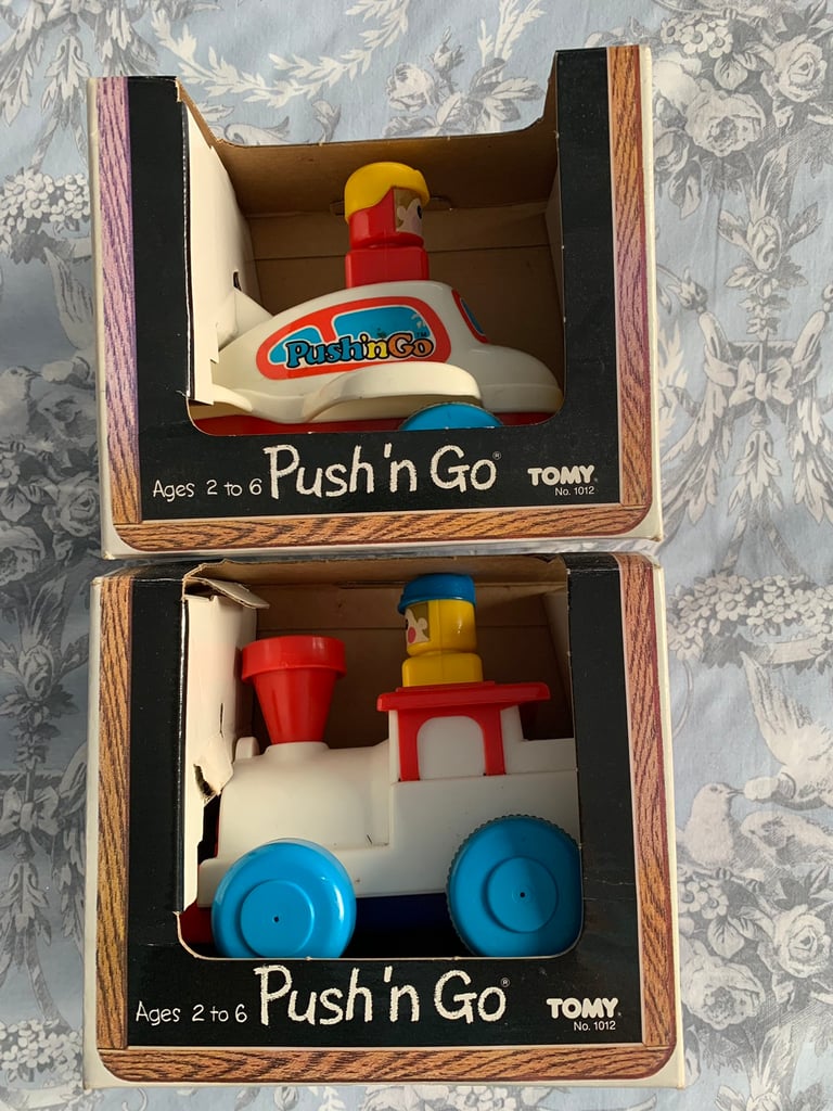 Boxed Tomy Push and Go toys from the 1980’s