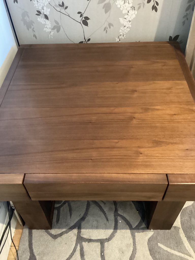 Matching Large walnut Display shelf & Side Table / coffee table 