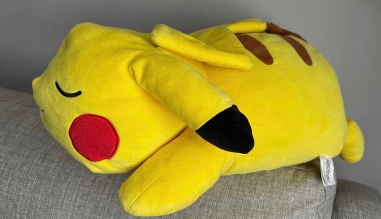 image for 🎉 £20 ONO – Pokémon “Sleeping‐Pikachu” Plush – Super Cute Cuddle Buddy!