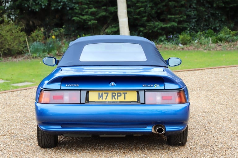 Lotus Elan M100 S2, 1995. Pacific Blue metallic with full dark blue leather.
