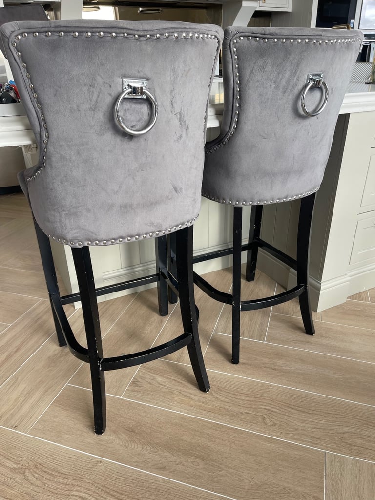 image for Kitchen bar stools in grey 