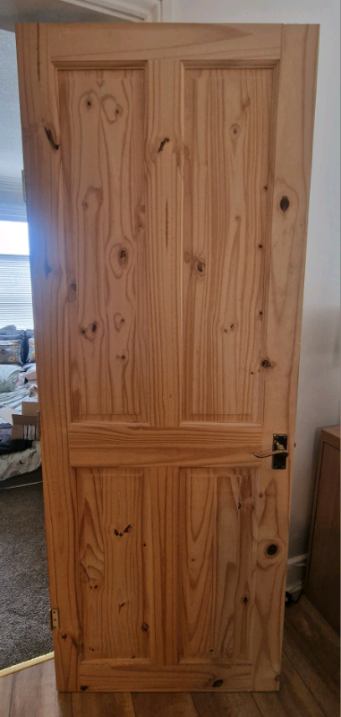 Solid Pine Door with hinges and handles. FREE