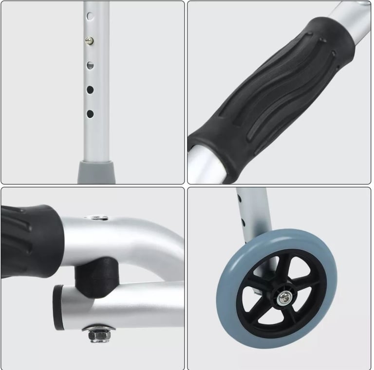  Lightweight Aluminium Walker Mobility Aid Walking Frame with Wheels