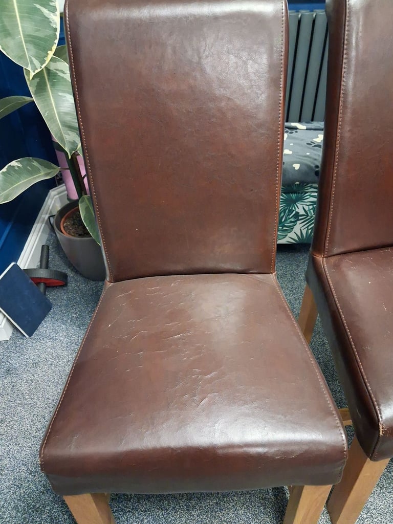 6 leather dining chairs
