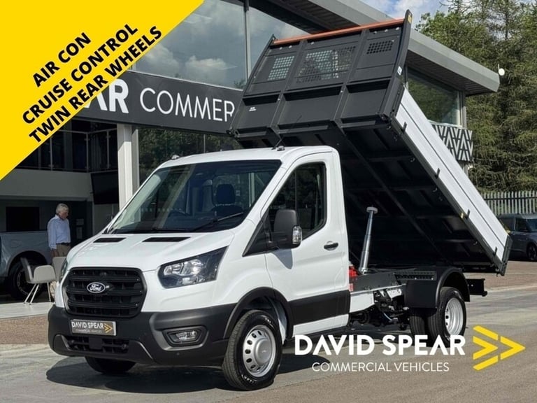  Ford Transit TDCI 130ps 350 Single Cab 1 Stop Tipper with Air Con, Reversing Camera &amp; 12 Tip...