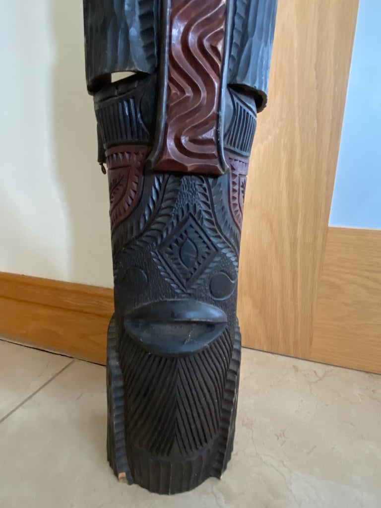 Beautiful Hand Carved African Wooden Tribal Ornament Hanging Or Standing