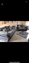 Black and grey sofas 2x3 