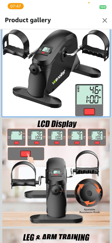 image for mini exercise bike pedal
