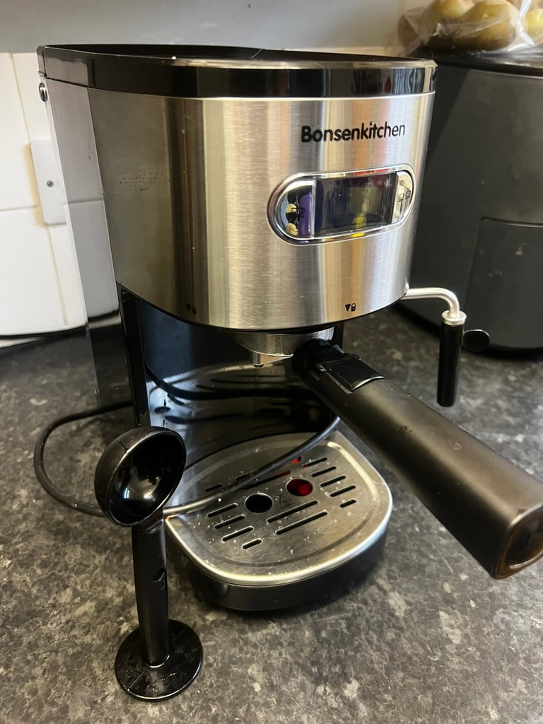 Coffee espresso machine and bean grinder
