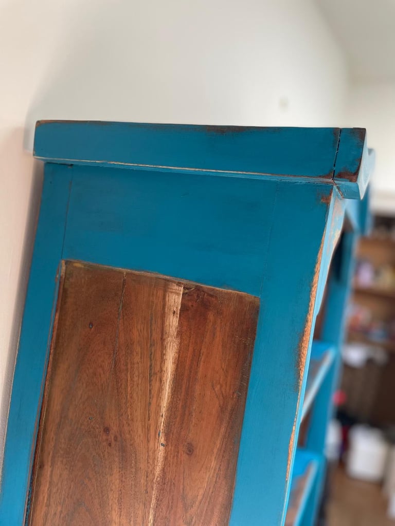 Beautiful Vintage Solid Wood Kitchen Dresser, hand painted 