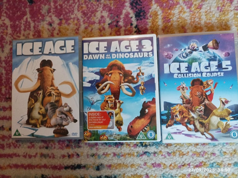 now available - FREE - ice age 3 different films DVD's like new