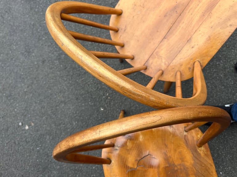 Pair of Ercol Windsor dining chairs (delivery available)