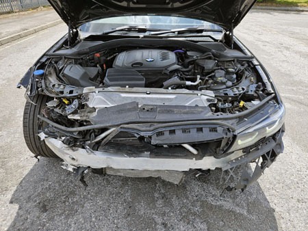 2021 21 BMW 3 SERIES 318d MHT M Sport 5dr Step Auto Black Damaged Salvage