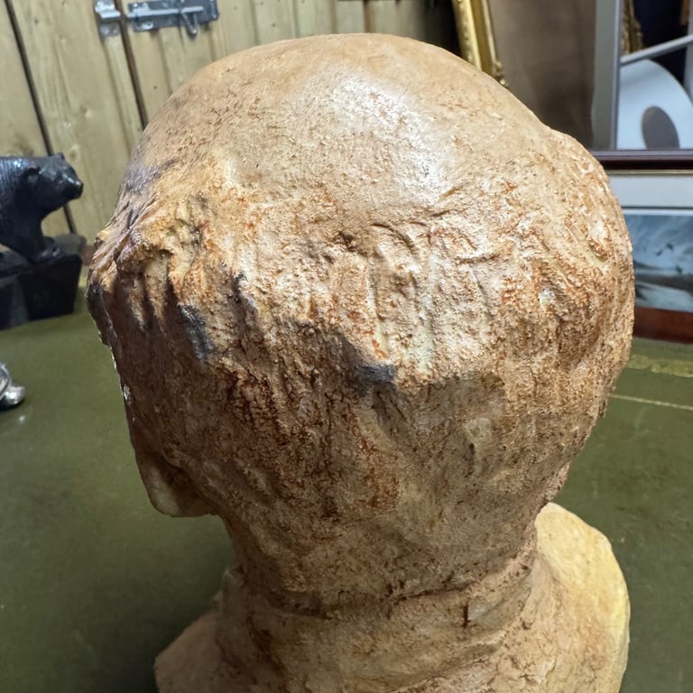 Plaster portrait bust — unsigned, c.20th century — 25 cm tall 
