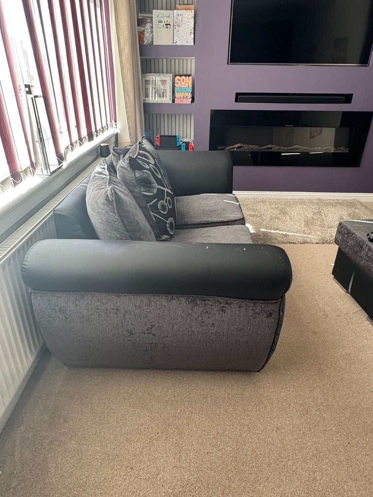 1 x 2 seater sofa and puffe
